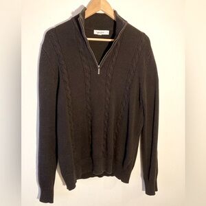 Calvin Klein Cable-Knit Pullover Sweater Quarter-Zip